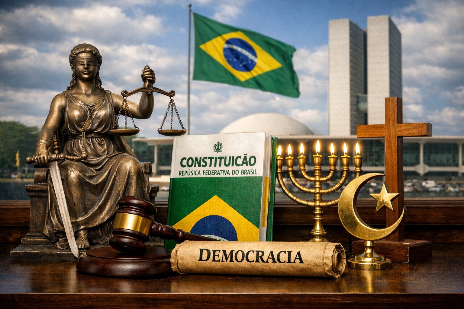 Símbolos da laicidade e democracia no Brasil